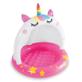 Piscina pentru copii cu copertina si model unicorn