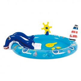 Piscina cu tobogan si fantana model naval pentru copii