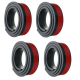 Set 4 ornamente protectie aripa din cauciuc culoare neagra