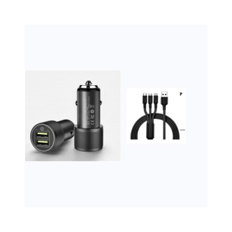 Incărcător auto 4,8A cu 3 porturi 12/24V PG-283 Incărcător auto 4,8A cu 3 porturi 12/24V PG-283