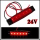 14 x 54 Lampa laterala 6 LED-uri 24v lumina rosie