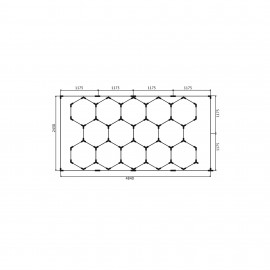 Set lumini LED hexagonale HEX1