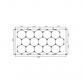 Set lumini LED hexagonale HEX2