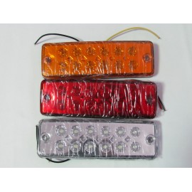 14 x 59 Lampa laterala 12 LED-uri 24v lumina galbena