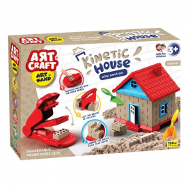 Set creativ in forma de casa cu nisip kinetic
