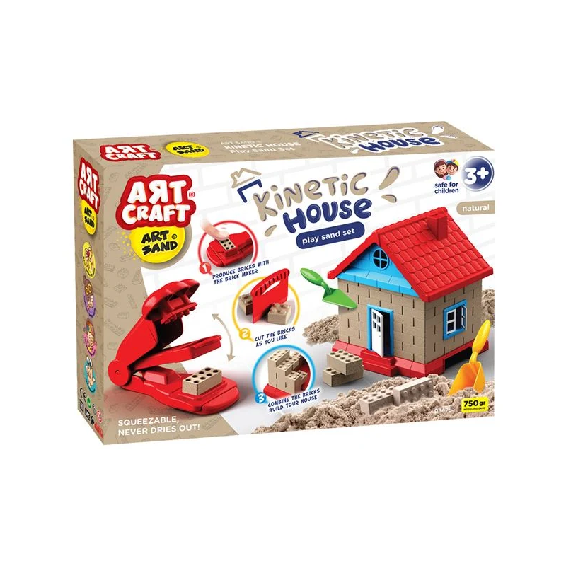 Set creativ in forma de casa cu nisip kinetic Set creativ in forma de casa cu nisip kinetic