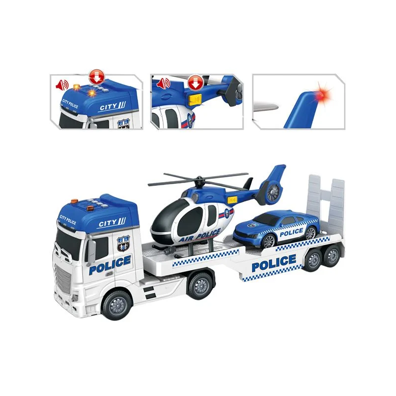 Camion cu elicopter de politie sunet si lumini Camion cu elicopter de politie sunet si lumini