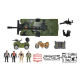 Set de joaca cu tanc militar, vehicule si soldati, lumina si sunet