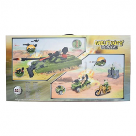 Set de joaca cu tanc militar, vehicule si soldati, lumina si sunet