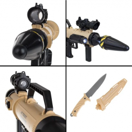 Arma de jucarie cu lumina si accesorii
