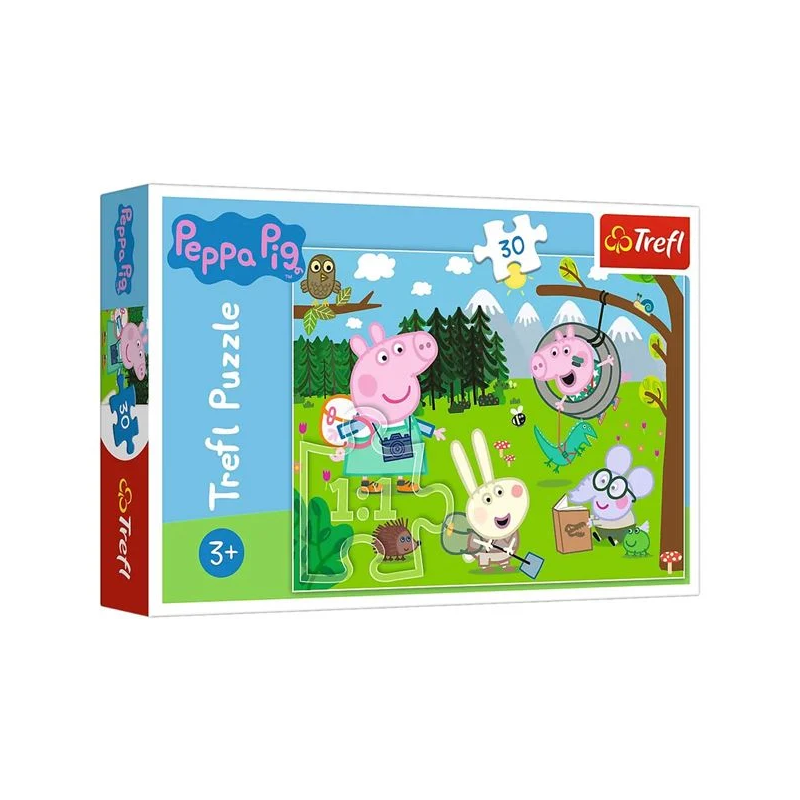 Puzzle cu purcelusa Peppa in padure Puzzle cu purcelusa Peppa in padure