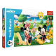 Puzzle cu Minnie si Mickey in parc
