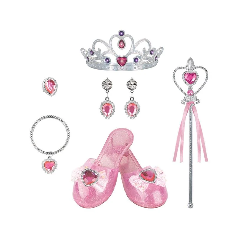 Set de joaca cu pantofi si accesorii de printesa Set de joaca cu pantofi si accesorii de printesa