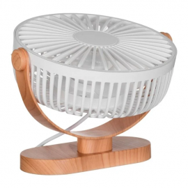 Ventilator cu baza imitatie lemn si USB 2W