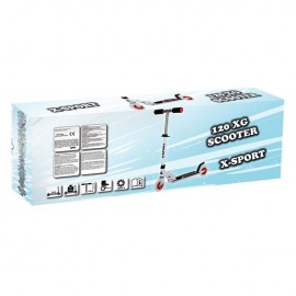 Trotineta din aluminiu alb - neagra