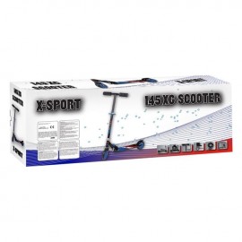 Trotineta din aluminiu alb - neagra