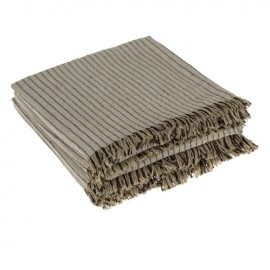 Cuvertura decorativa cu dunga franjuri pentru canapea cu 3 locuri 280x180cm