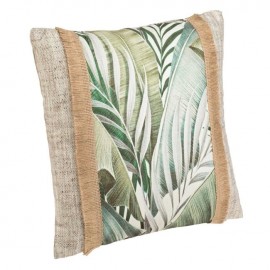 Perna verde menta cu frunze tropicale si margine 37x37cm