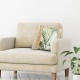 Perna verde menta cu frunze tropicale si margine 37x37cm