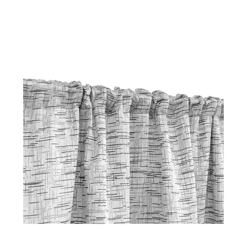 Perdea decorativa gri cu model 140x260cm