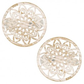 Accesorii perdea brosa cu clips si model floare