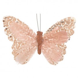 Fluture decorativ cu paiete pentru perdele 15cm