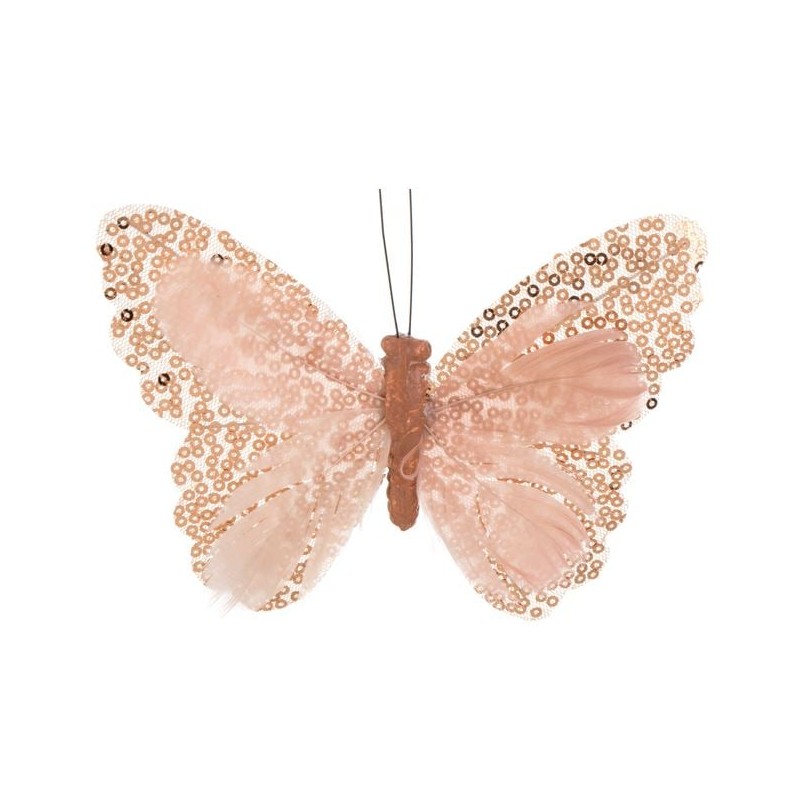 Fluture decorativ cu paiete pentru perdele 15cm