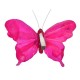 Set 6 fluturi decorativi roz pentru perdele 10cm