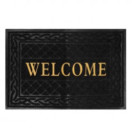 Covoras intrare negru cu model auriu 90x60cm
