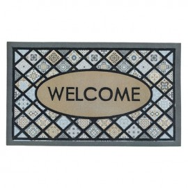 Covoras intrare negru gri tiles 75x45cm