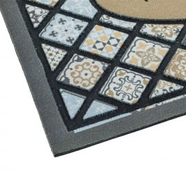 Covoras intrare negru gri tiles 75x45cm