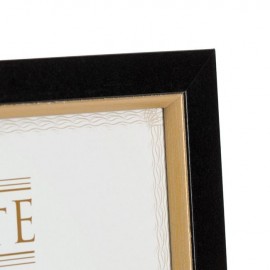 Rama foto decorativa A4 cu cadru dublu auriu negru 21x30cm