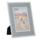 Rama foto decoratia din sticla oglinda argintie glitter 10x15cm