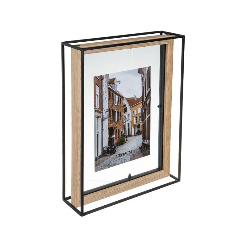 Rama foto cu rama metalica si cadru din sticla 23x7x30cm