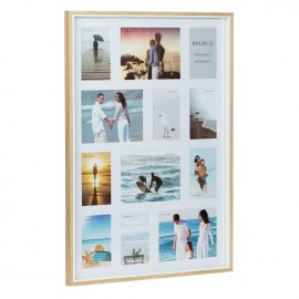 Rama foto decorativa din lemn de stejar de culoare naturala 52.5x2.5x72.5cm