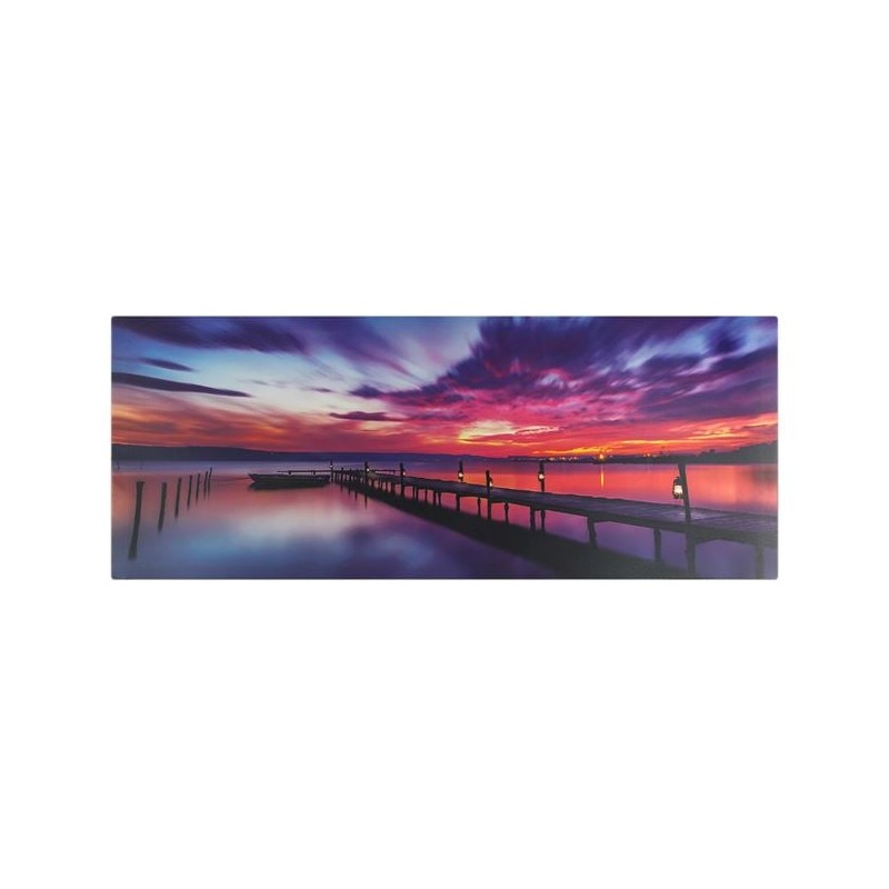 Tablou cu lumina LED dig la apus de soare 100x40x1.5cm