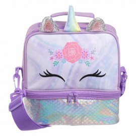 Geanta izotermica pentru mancare 2 compartimente cu unicorn