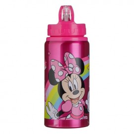 Sticla de apa flip top din aluminiu fucsia Minnie pentru copii 500ml