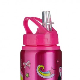 Sticla de apa flip top din aluminiu fucsia Minnie pentru copii 500ml