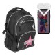 Ghiozdan Tik Tok negru glimmer si cadou selfie light LED