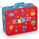 Set valiza metalica cu 80 de carioci cu varf subtire si bloc de desen
