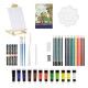 Set 62 piese pictura cu vopsea acrilica sevalet si accesorii
