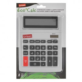 Calculator urban cu 8 cifre gri 14.5x19.5x2cm