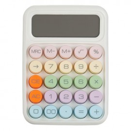 Calculator fancy alb cu taste colorate 12 cifre 11.5x2.5x15.5cm