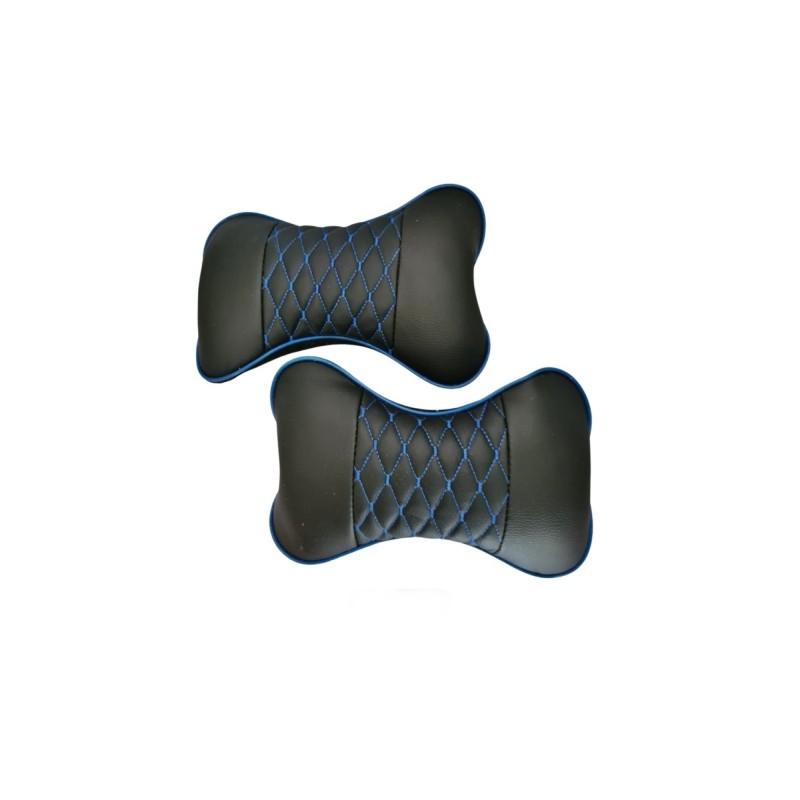 Set 2 perne tetiere universale sustinere gat auto culoare negru cusaturi diverse
