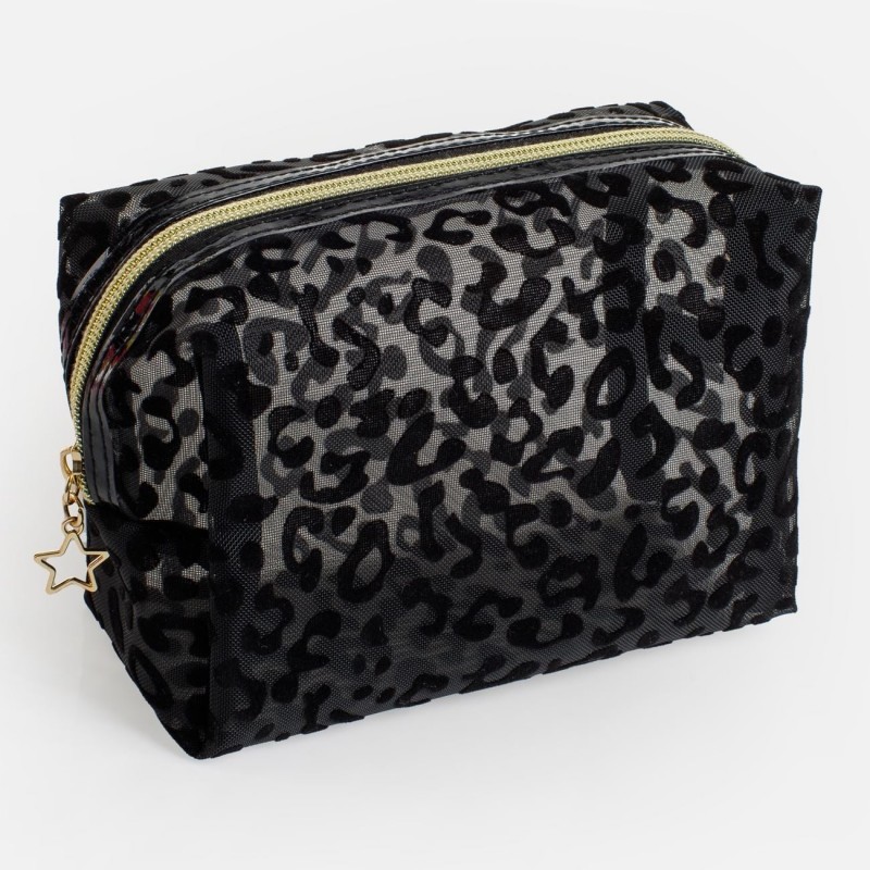 Portfard leopard inchis