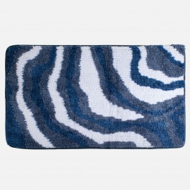 Covoras model valuri bleu-albe 45X75