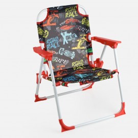 Scaun pentru copii pliabil cu model race cars 33x34x47cm