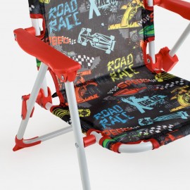 Scaun pentru copii pliabil cu model race cars 33x34x47cm