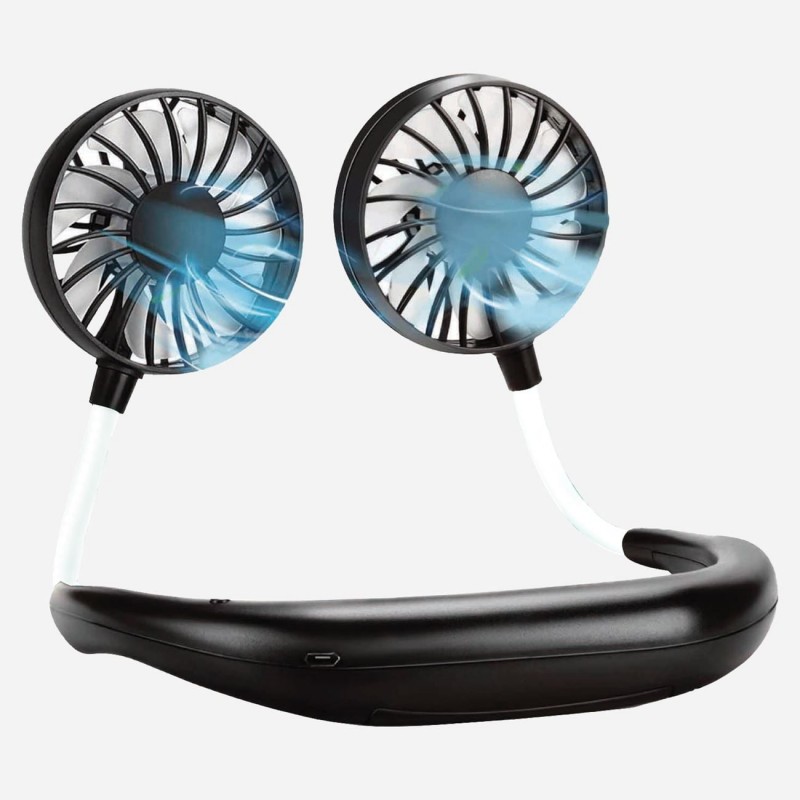 Ventilator dublu pentru gat handsfree 17x16x11cm